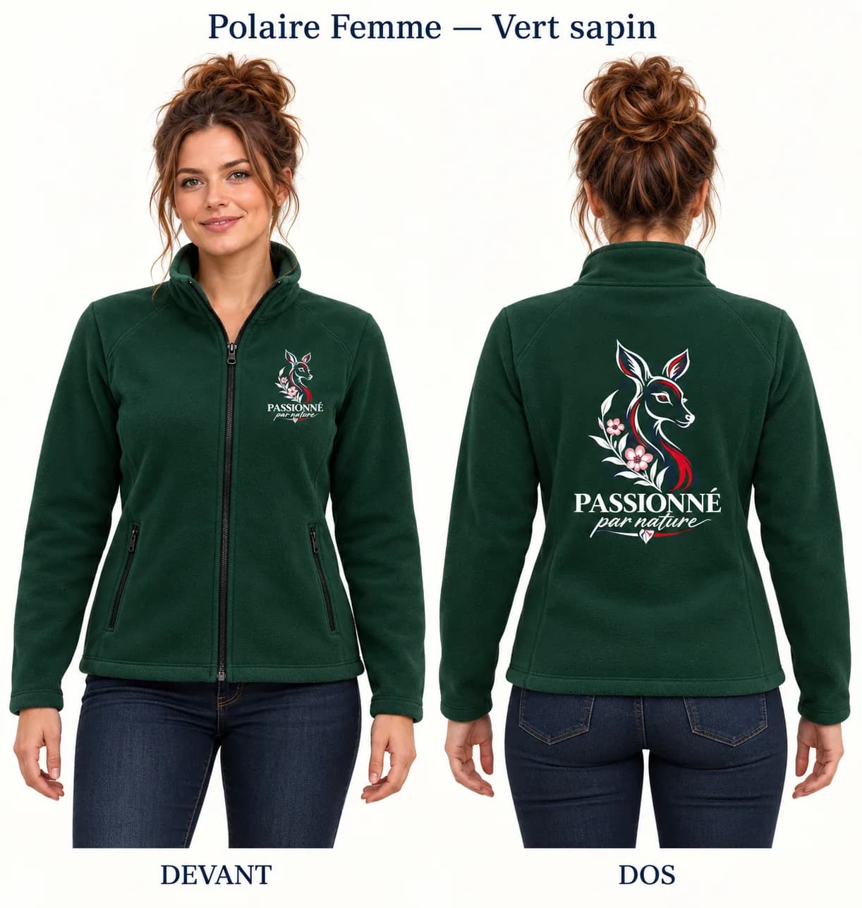 Polaire Femme Biche — Vert sapin