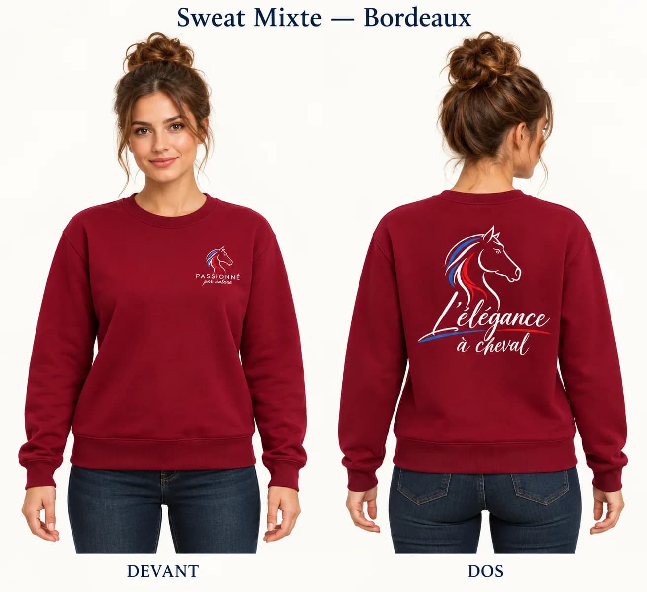 Sweat Mixte Équitation — Bordeaux