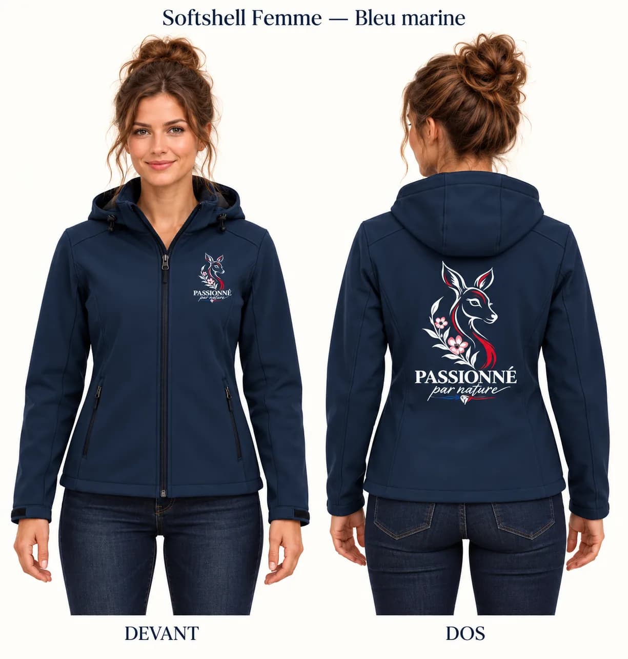Softshell Femme Biche — Bleu marine